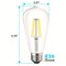Luxrite ST19 LED Edison Light Bulbs 8W 75W Equivalent 800LM 4000K Cool White Dimmable E26 Base, 6PK LR21653-6PK - alternate 5
